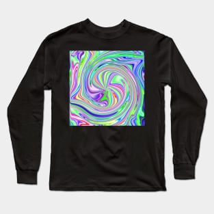 Colorful Round Candy Stripe Vortex Abstract Long Sleeve T-Shirt